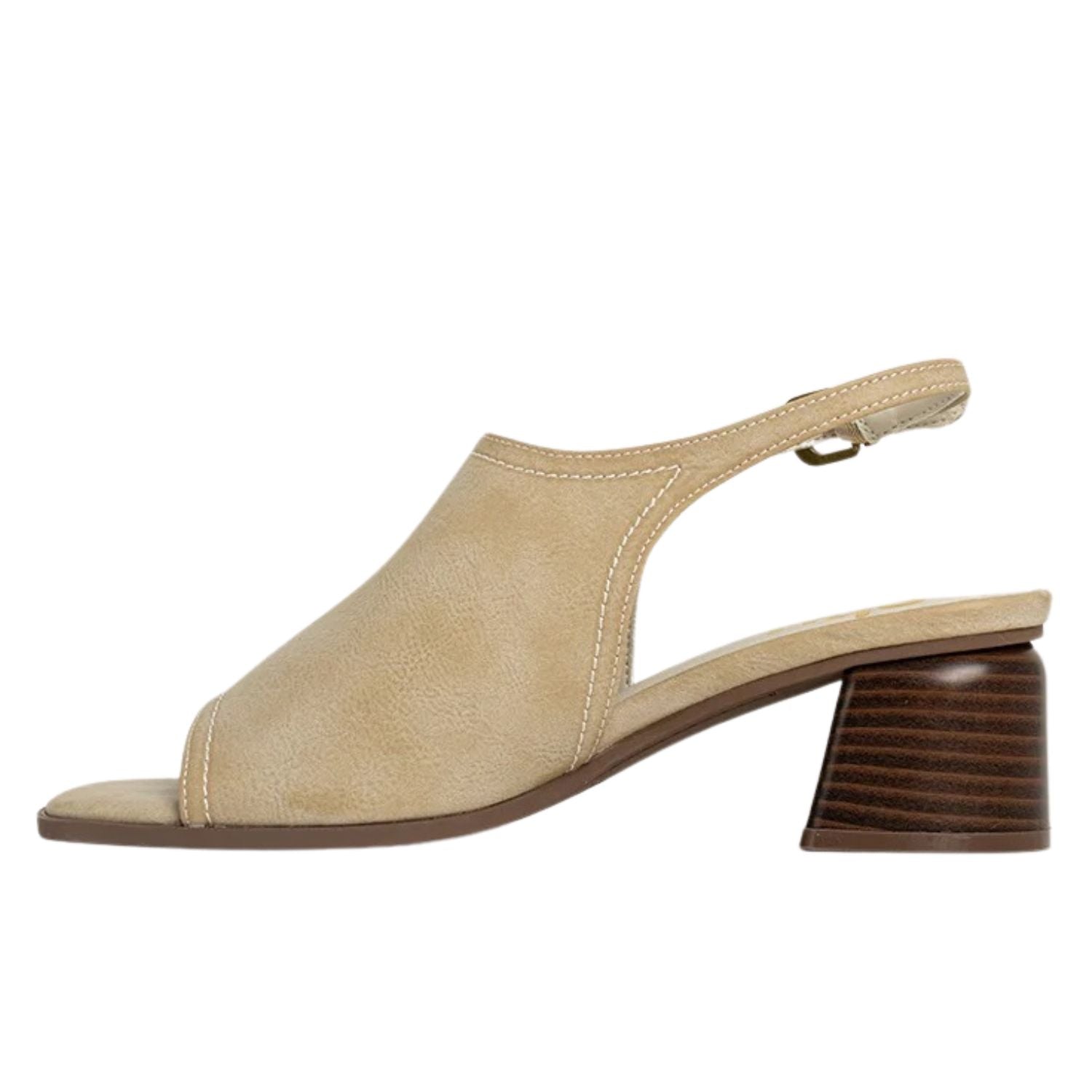 Shu Shop Womens Faith Suede Open Toe Slingback Mule Heeled Sandals