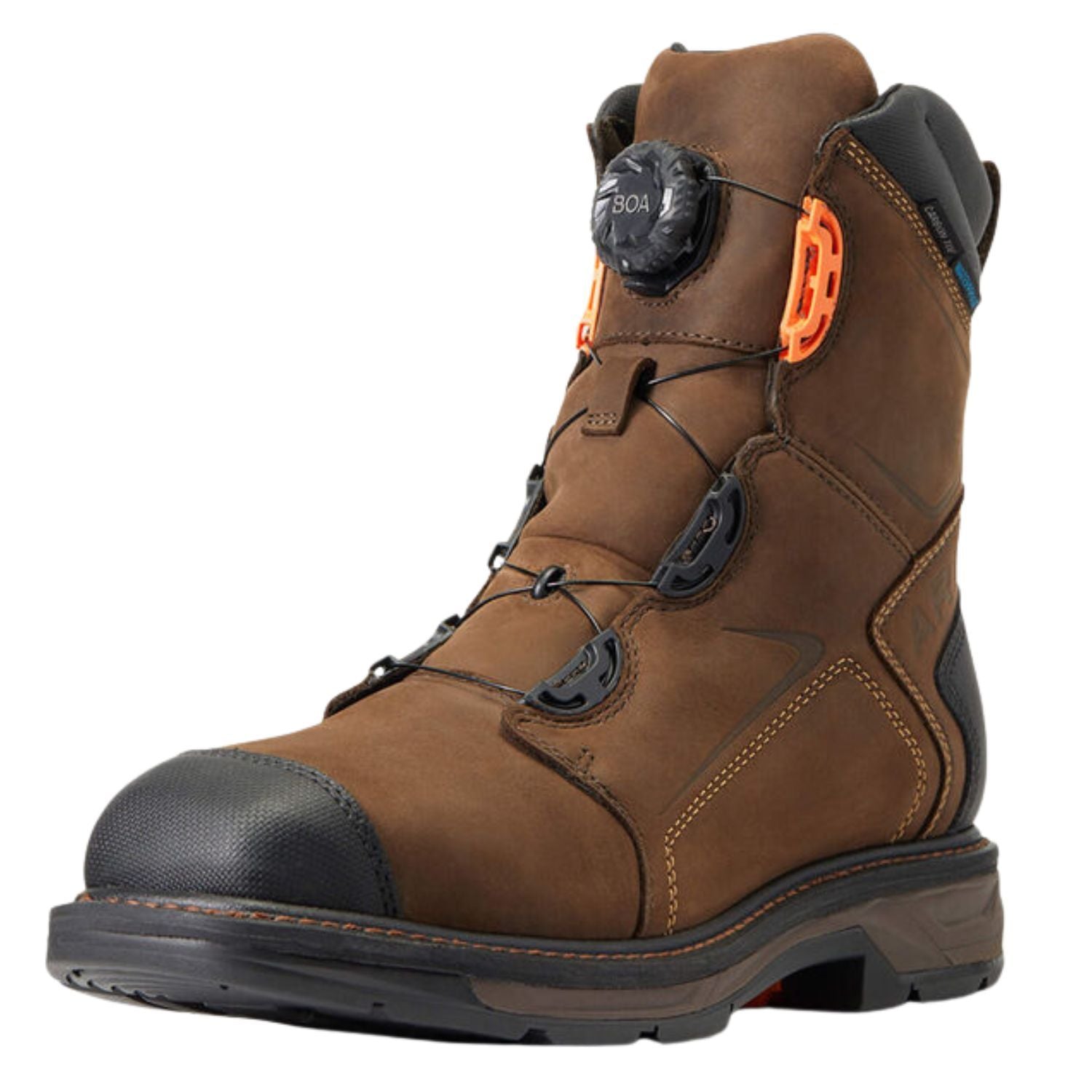 Ariat Mens WorkHog XT 8" BOA H2O Waterproof Electrical Hazard Leather Work Boot