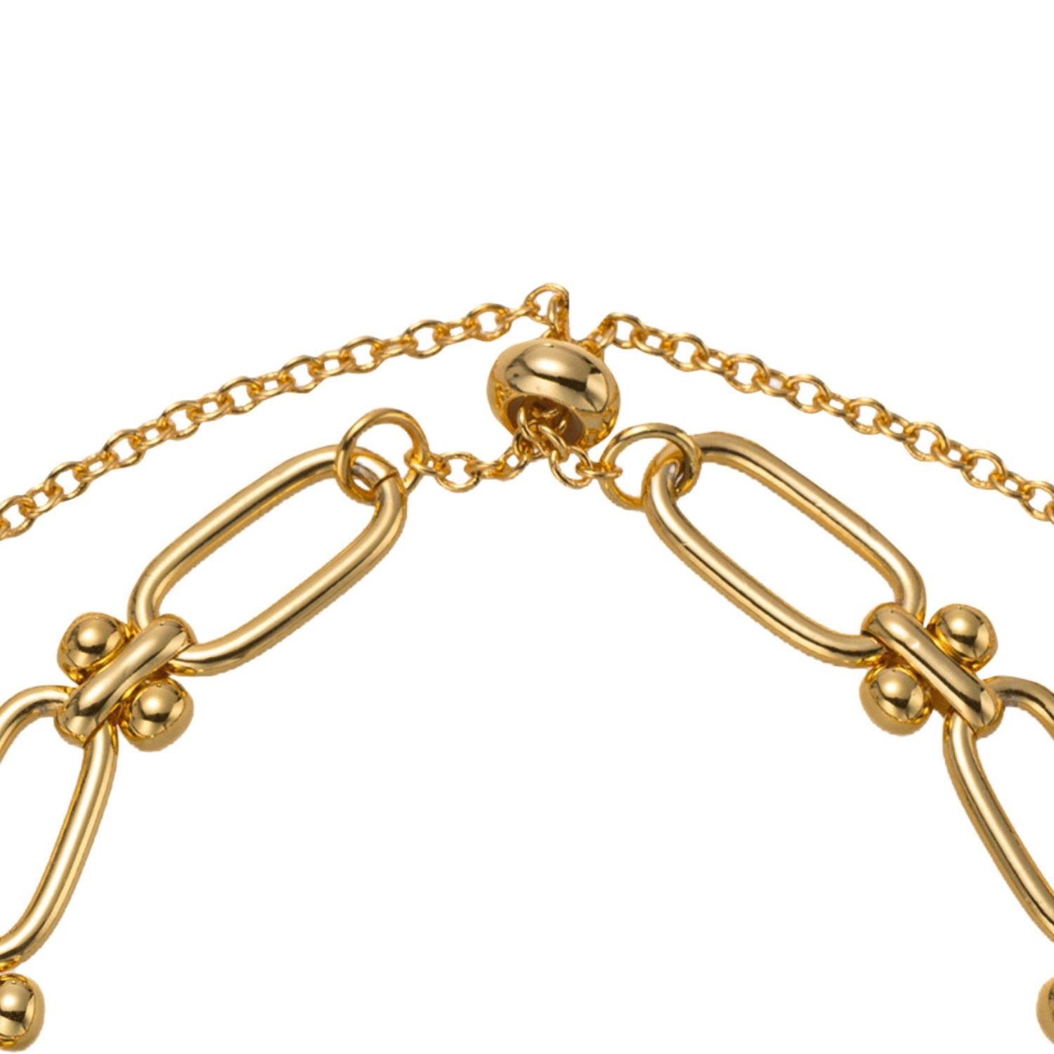 Jane Marie 18K Gold Plated Geometry Chain Bracelet