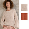 POL Clothing Women's Oversized Cable Knit Chenille Sweater