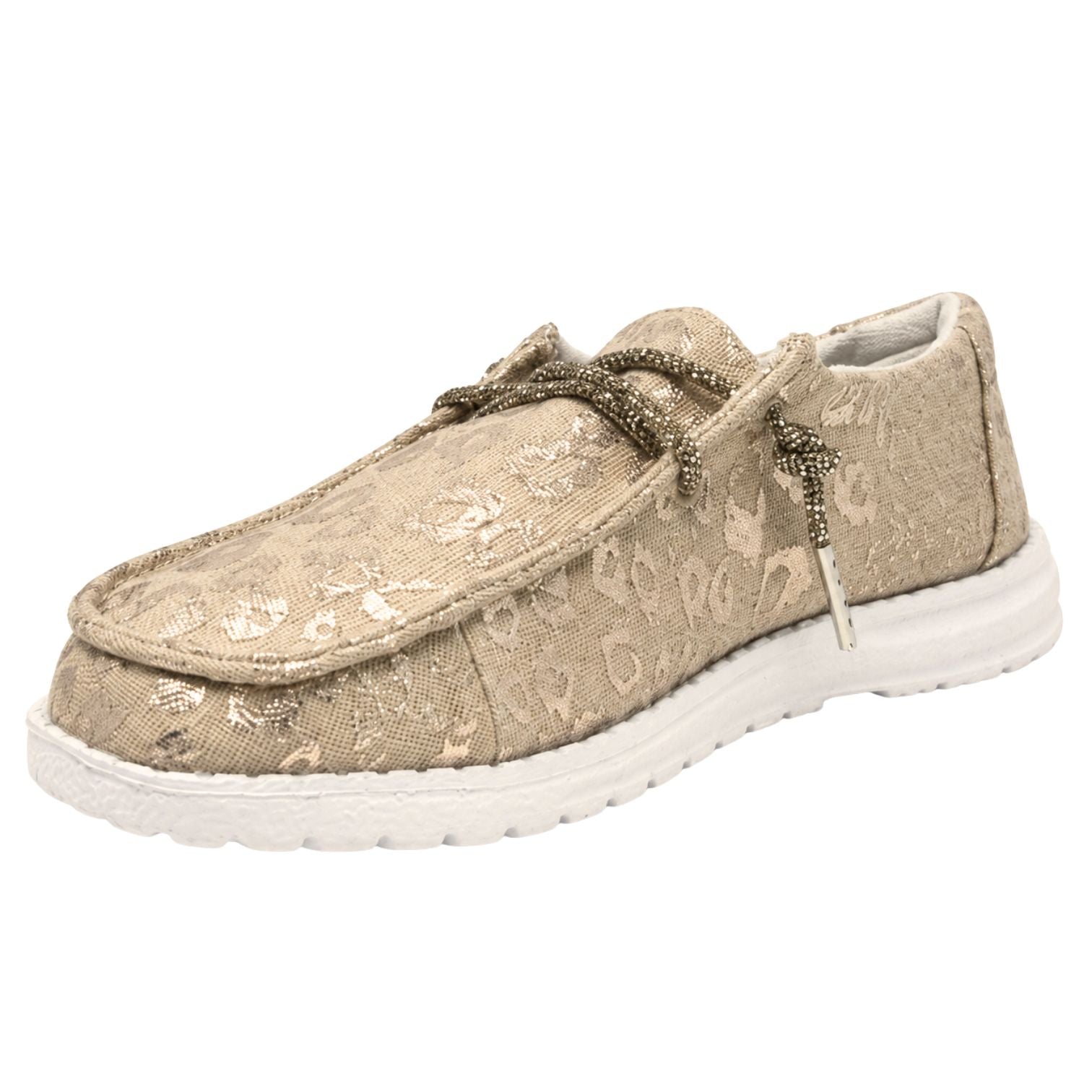 Very G Women's Holly Leopard Print Slip-On Boat Shoe Casual Loafers, Natural