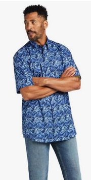 ARIAT Mens Venttek, Cooling, UPF 40, Classic Fit Short Sleeve Button Up Shirt