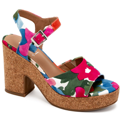 Corkys Elite Atlantic Hand-Painted Leather T-Strap Wedge Sandal