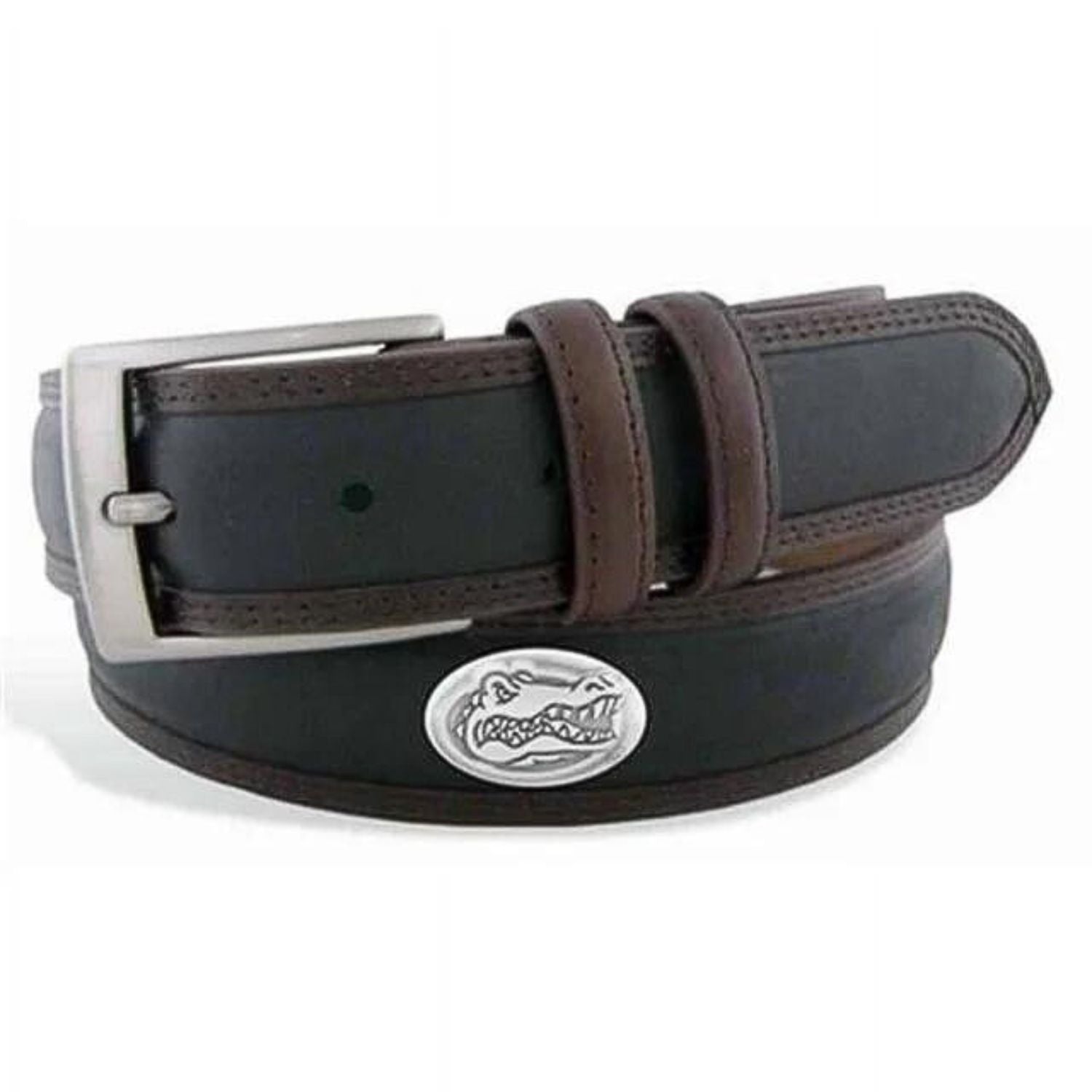 ZEP-PRO Mens NCAA Two Tone Leather Concho Belt