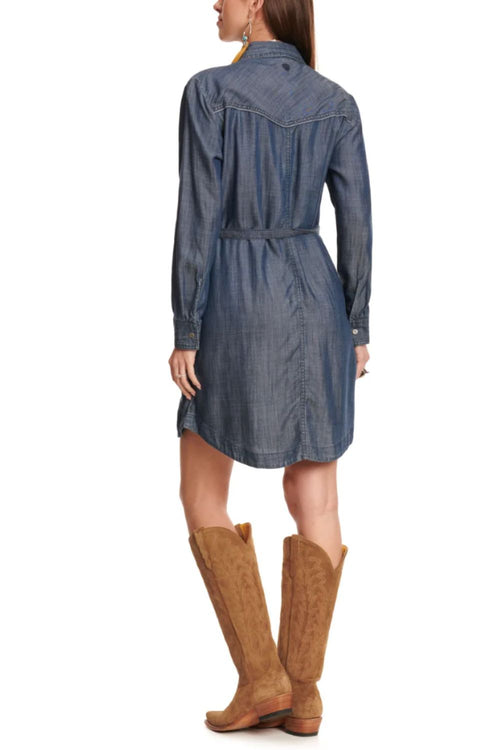 Ariat Womens Denim Blue Classic Dress with Pockets