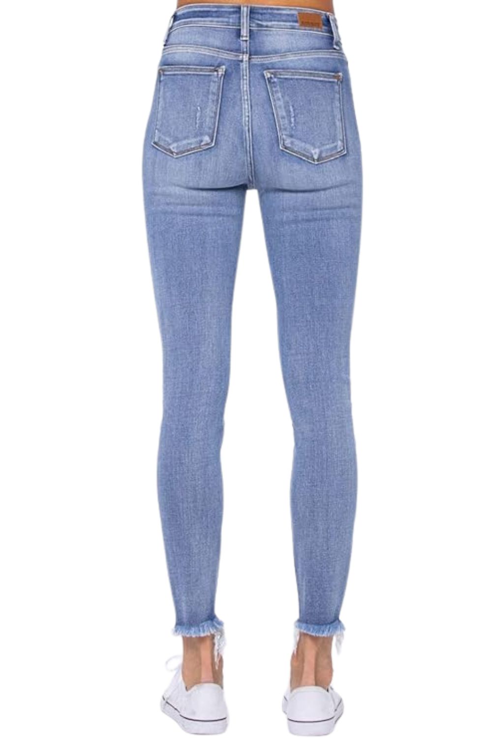 Judy Blue Womens High Waist Destroyed Denim Skinny Jeans
