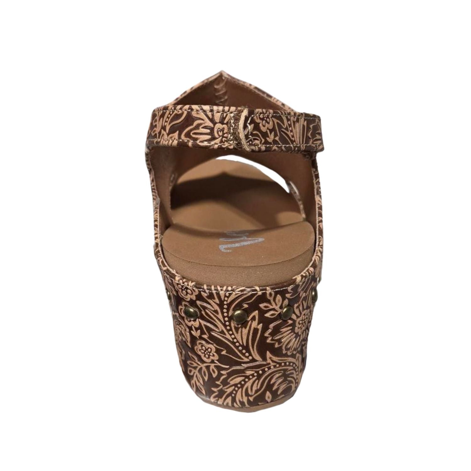 Very G Womens Isabella Tooled 3 Wedge Heel Platform Sandal, Nude