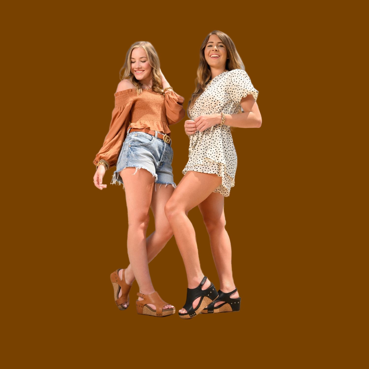 Corkys Boutique Womens Carley Faux Leather Wedge Heel Sandals