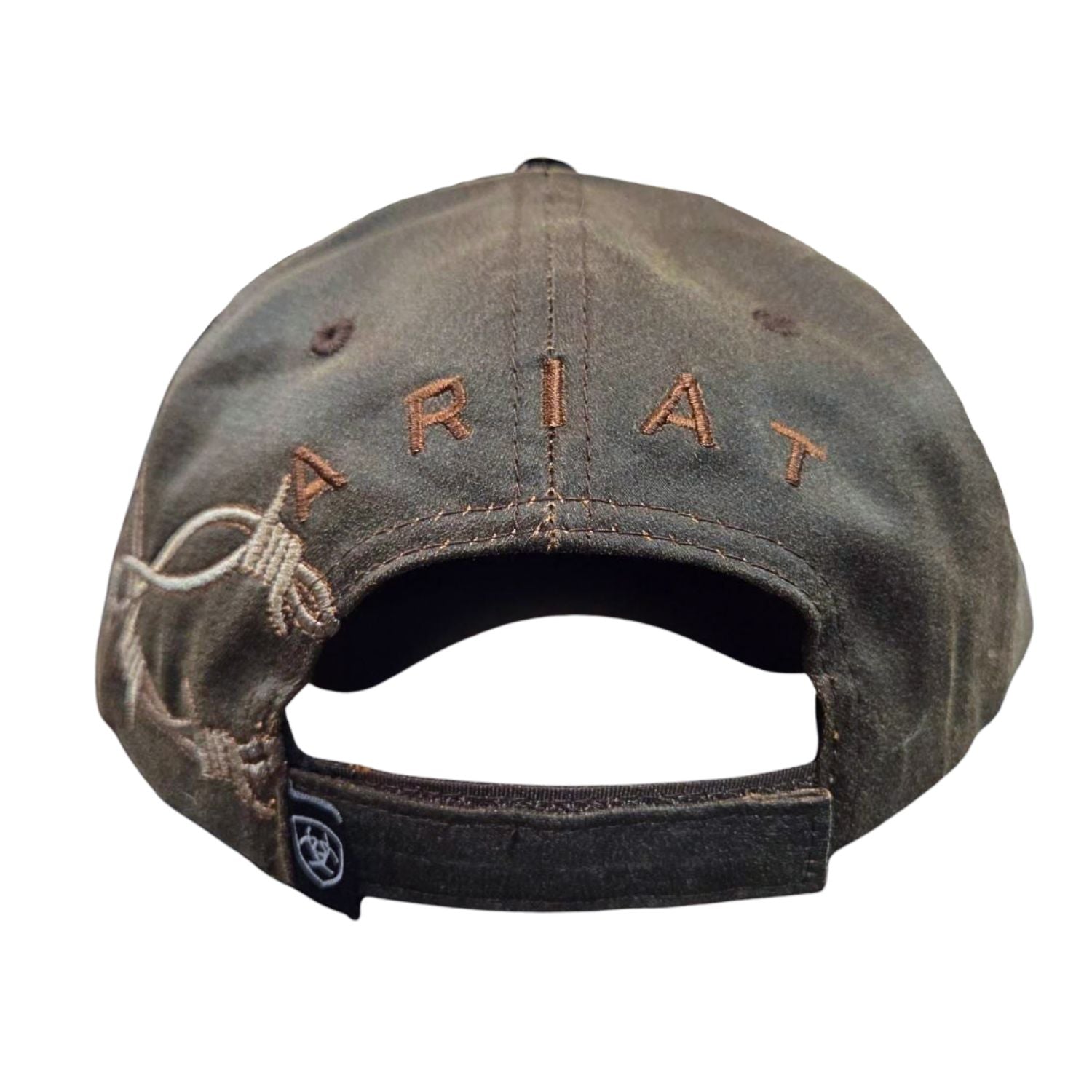 Ariat Mens Brown Distressed Barbed Wire Embroidered Logo Cap
