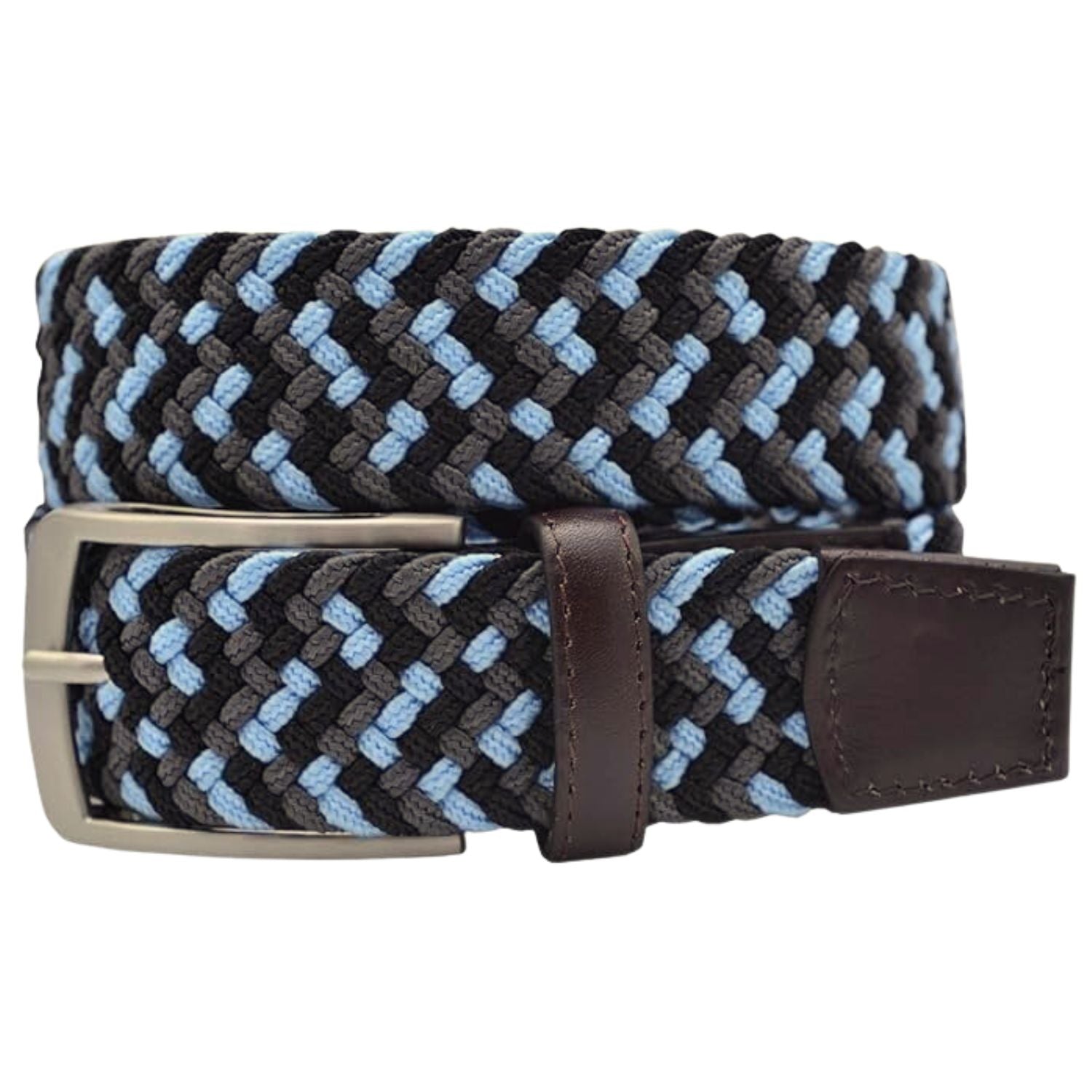 Greg Norman Mens Braided Multi Colored Stretch Golf Belt