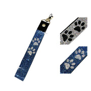 Jacqueline Kent Paw Silver Black Phone Wrist Strap