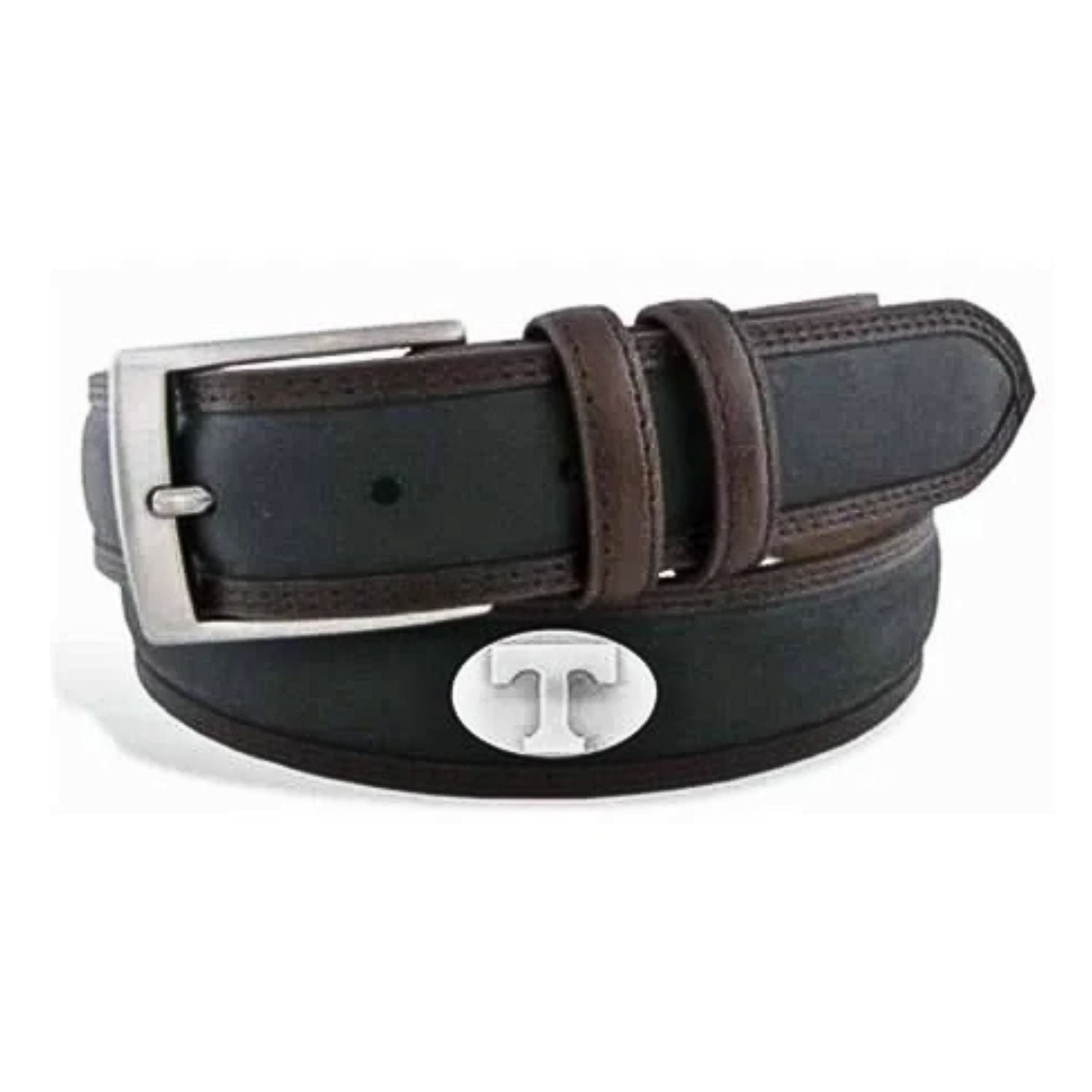 ZEP-PRO Mens NCAA Two Tone Leather Concho Belt