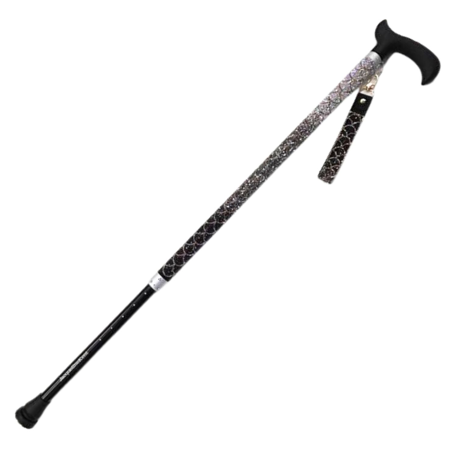 Jacqueline Kent Mermaid Adjustable Crystal Rhinestone Fashion Sugar Walking Cane