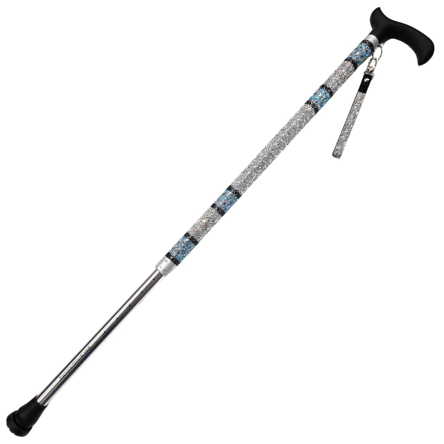 Jacqueline Kent Adjustable Crystal Rhinestone Walking Cane (Turquoise)