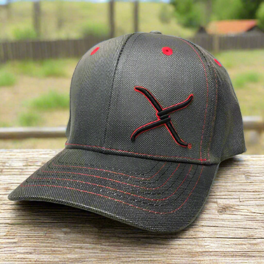 Twisted X Mens Adjustable Snapback Fabric Cap Hat (Brown/Red)