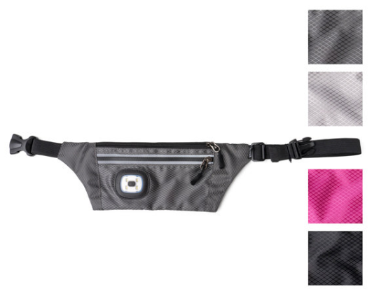 Night Scope Sling Bag with Reflective Zippers & Rechargeable LED Light
