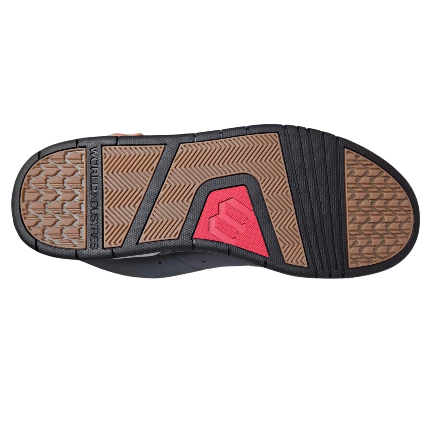 World Industries Mens Prime Skateboard Shoes, Gray/Black/Red