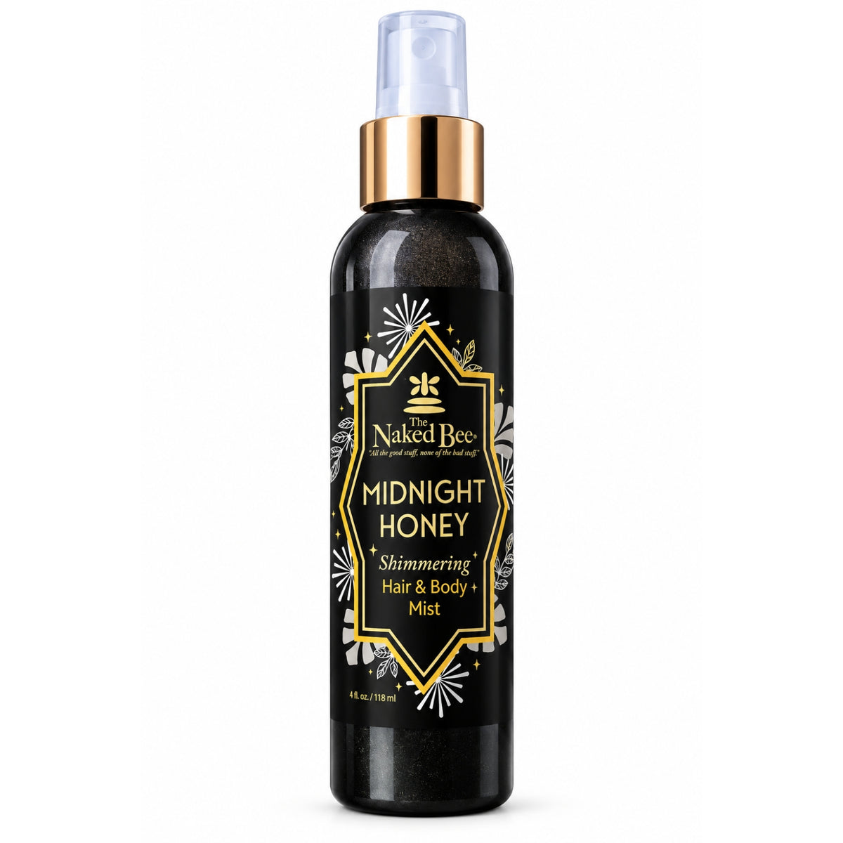 The Naked Bee Midnight Honey Shimmering Hair & Body Mist, 4oz