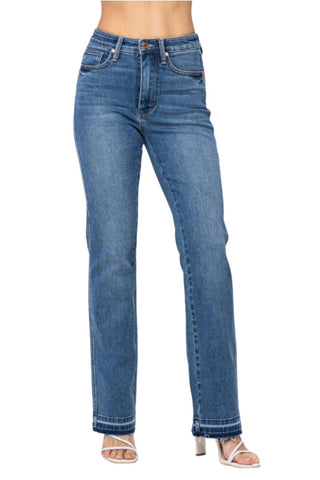 Womens Judy Blue Irvington High Rise Pull On Flare Jegging, Medium Blue  (11/30) at  Women's Jeans store
