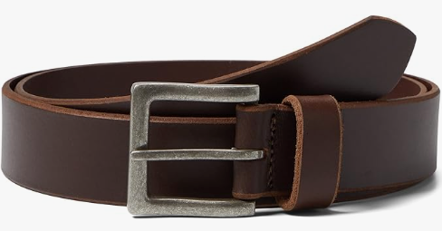 M&F Western HD Xtreme Beveled Edge Basic Belt, Silver Buckle, Brown, Leather, 36