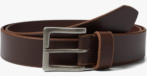 M&F Western HDX Beveled Edge Basic Belt, Silver Buckle, Brown, Leather, 36