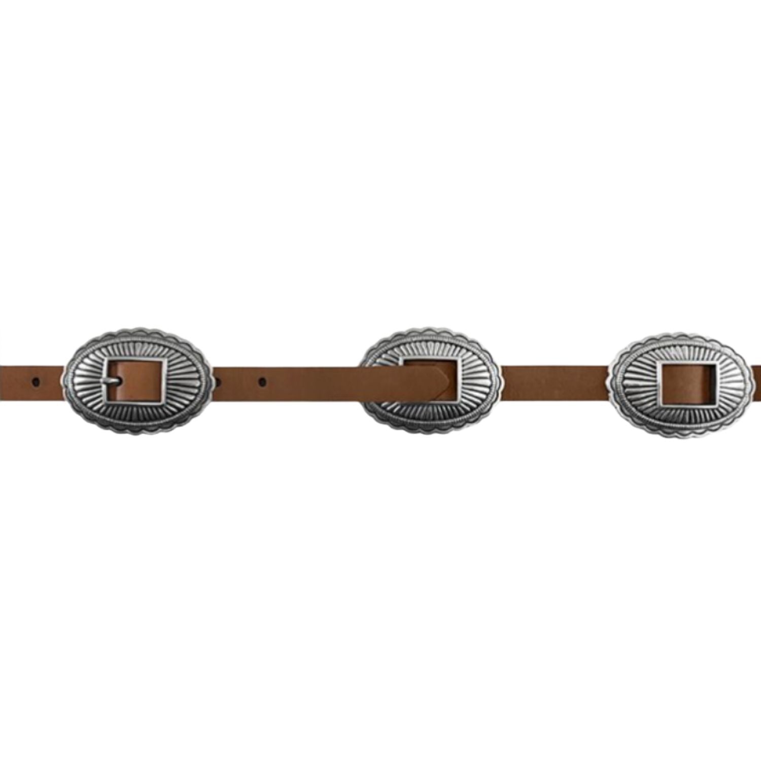 Roper Womens Oval Concho Leather Belt