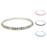 Jacqueline Kent Womens Crystal Choker Necklace