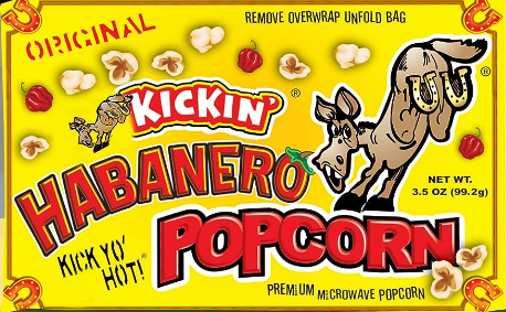 Ass Kickin' Gourmet Gift Popcorn, Habanero Microwave Popcorn, 3 Bags