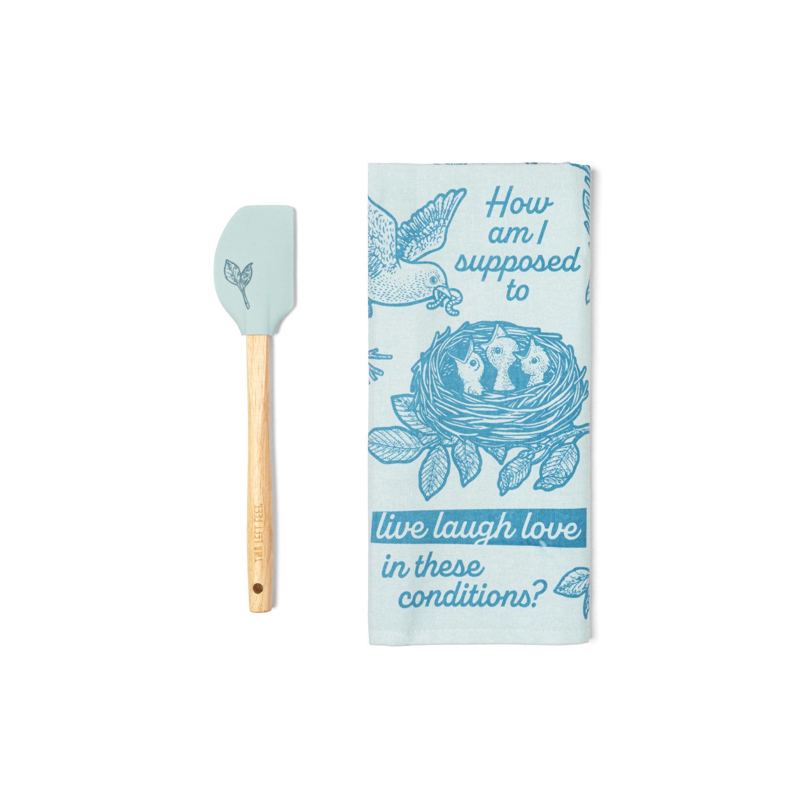 Two Left Feet The Reluctant Chef Tea Towel & Spatula Gift Set