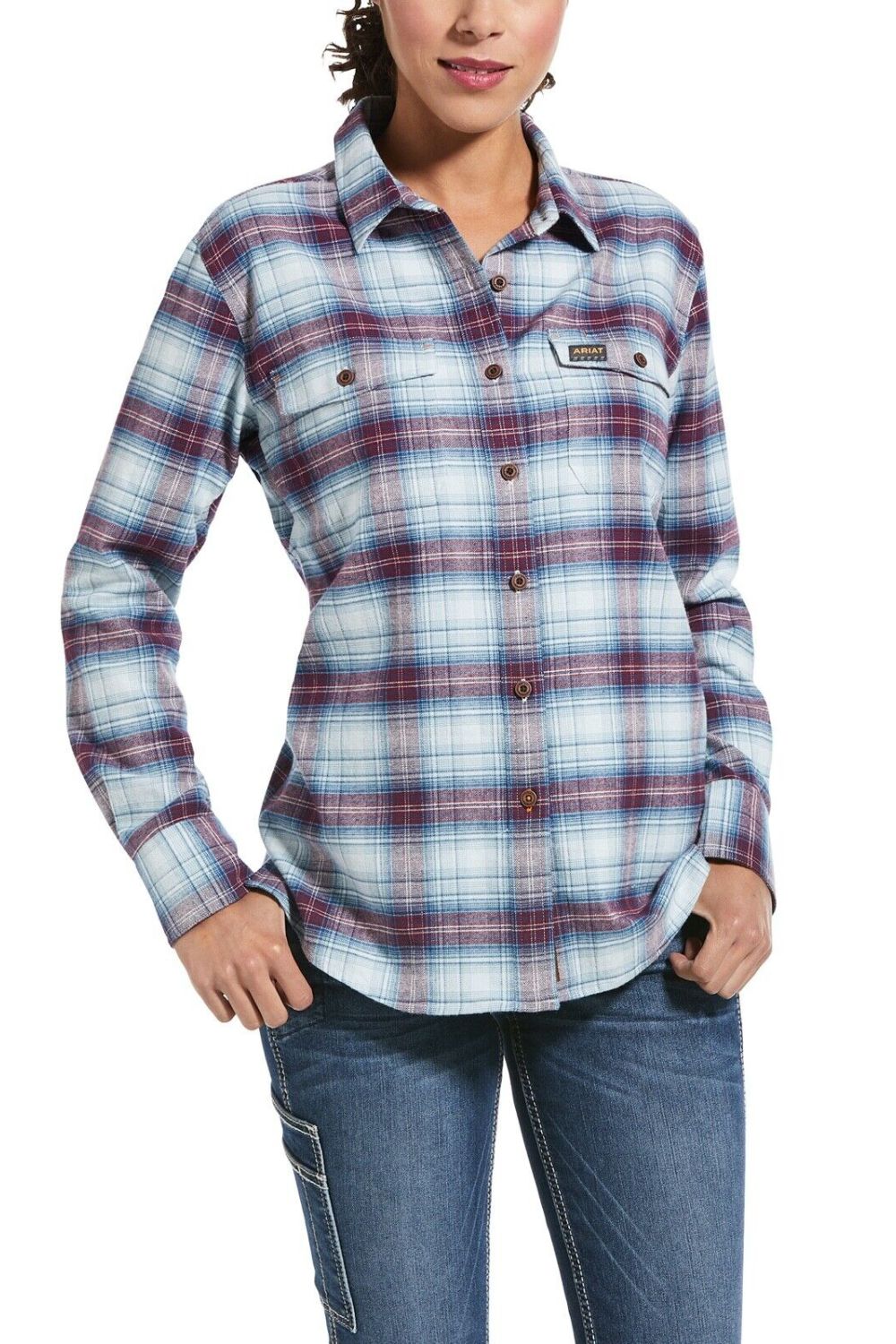 Ariat Womens Rebar Flannel DuraStretch Work Shirt