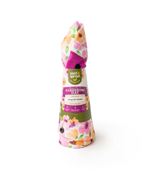 Seed & Sprout Gardening Hat, Adjustable, Heat and Water Resistant, 3.5" Brim