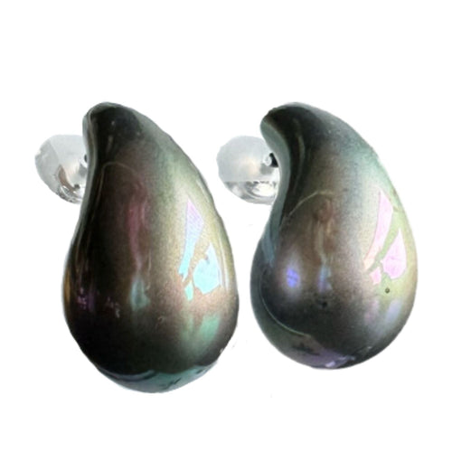 Jacqueline Kent Tear Drop Earring, Hematite