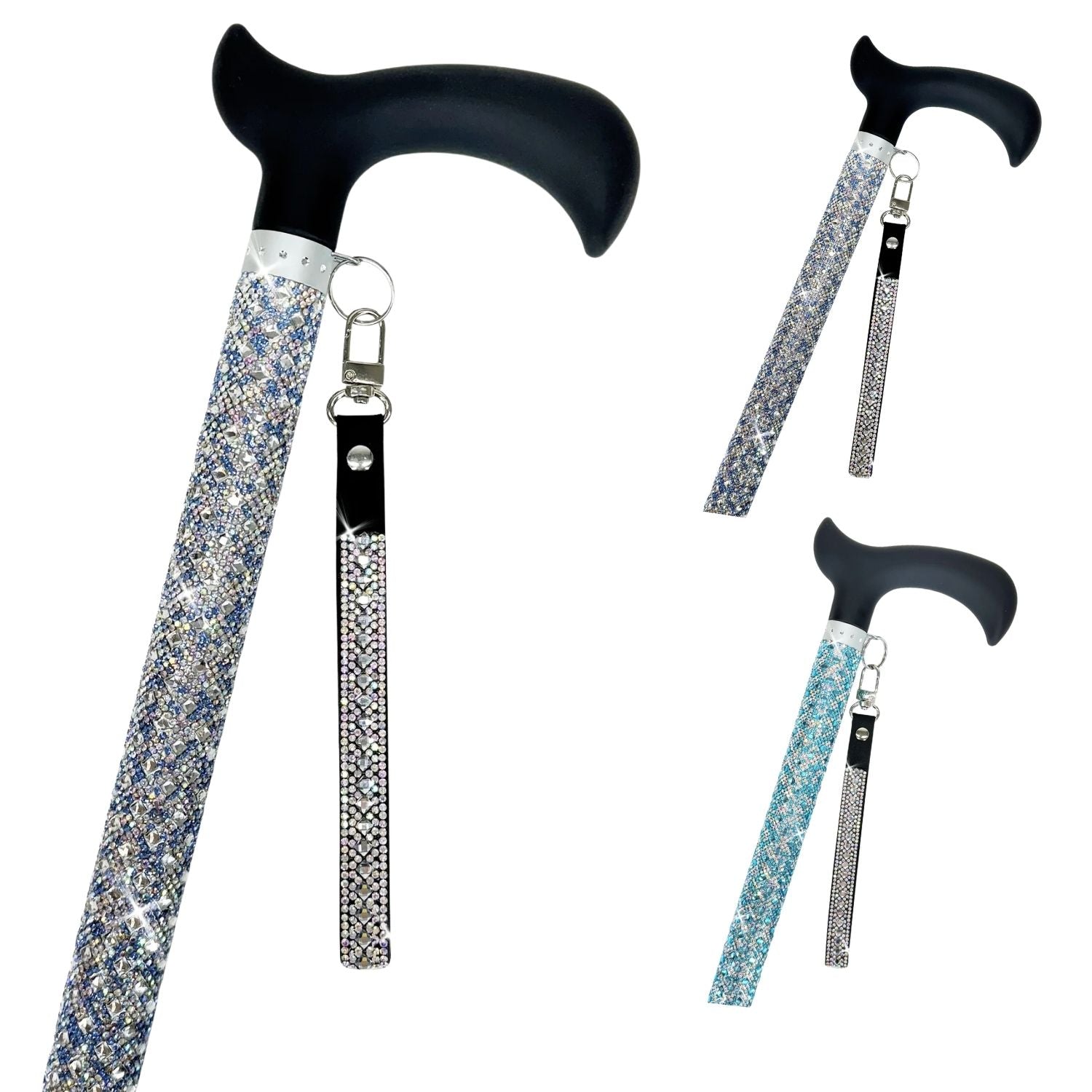 Jacqueline Kent Cupcake Adjustable Crystal Rhinestone Fashion Walking Cane