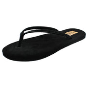 Flojos Womens Fiesta Arch Support Slip On Flip Flop Sandals, Black