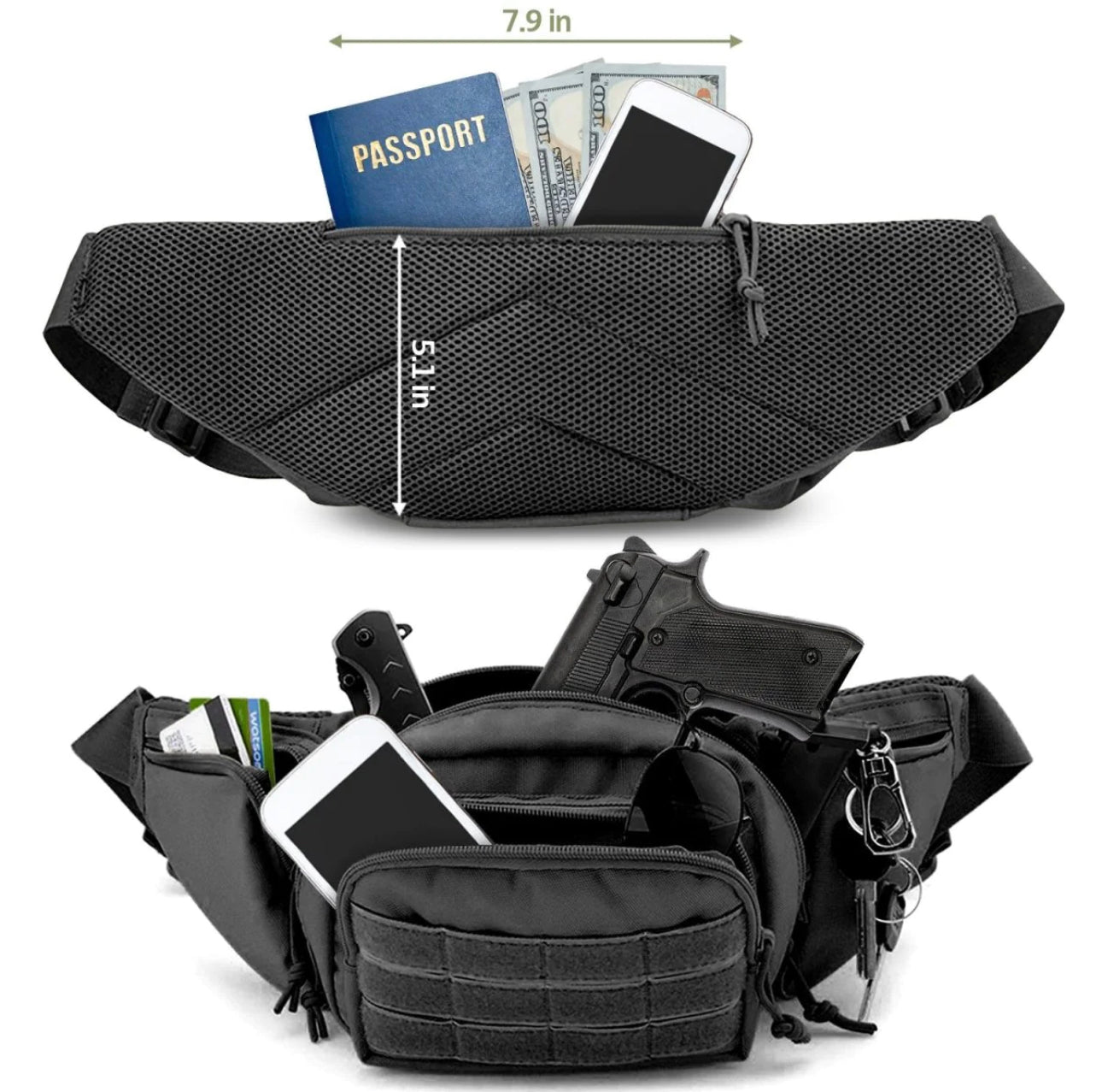 Seminole Outfitters Concealed Carry Fanny Pack Bag With Adjustable Strap