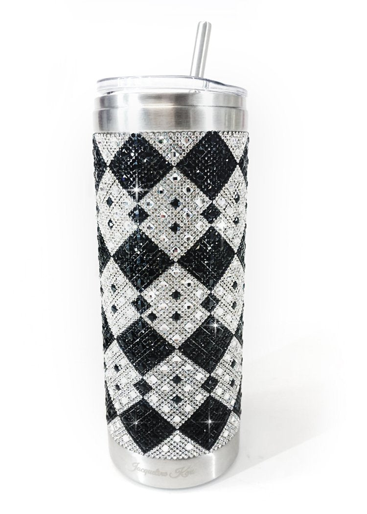Jacqueline Kent Rhinestone 20oz Bling Tumbler with Clear Lid, Straw and Gift Bag