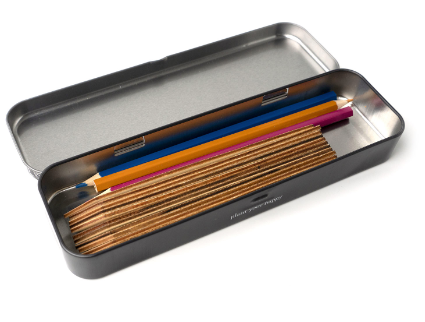 Seed & Sprout Gardening Labeling Set, Tin with Labeling Steaks and Colored Pencils