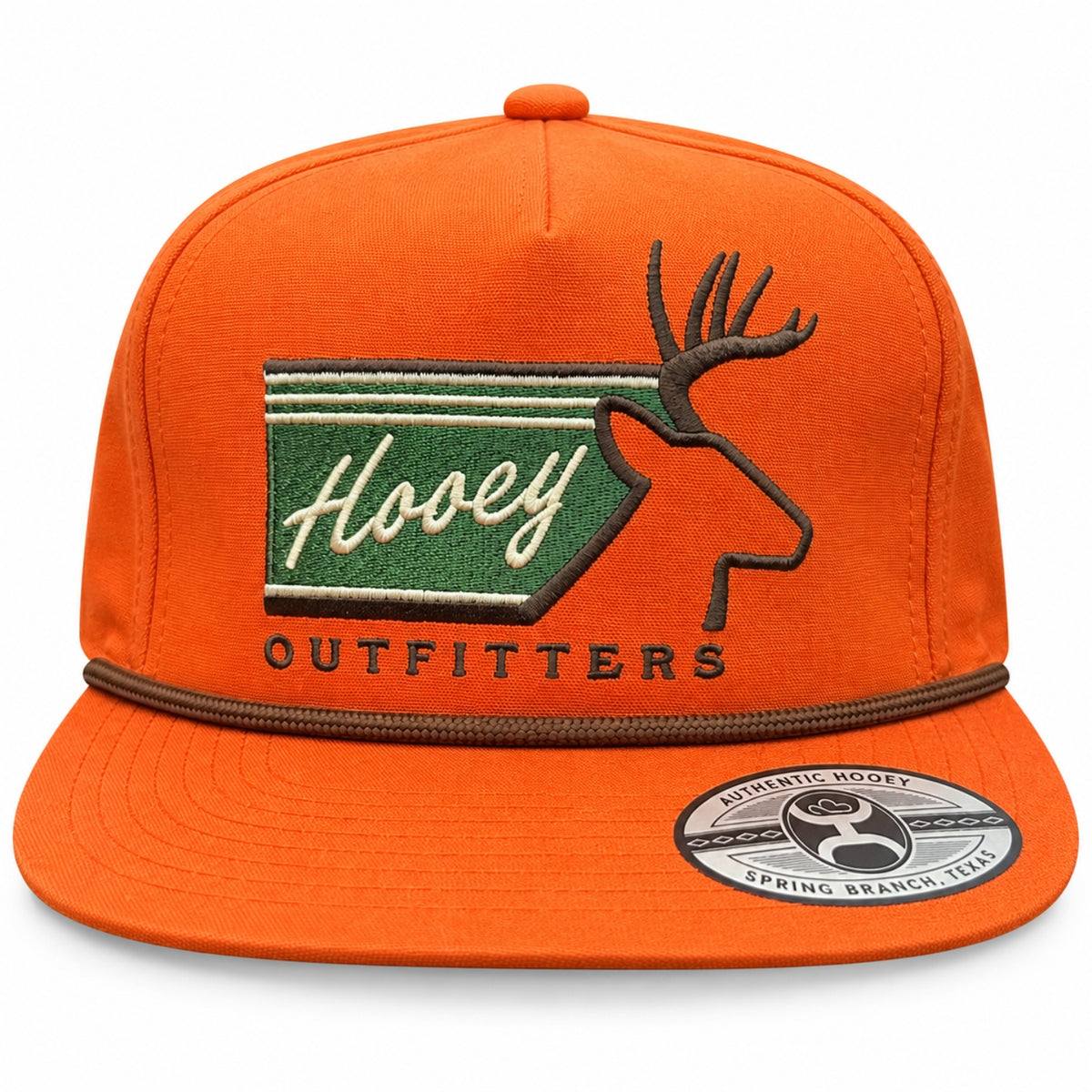 Hooey Men's Outfitters Elk Snapback Rope Hat, Burnt Orange