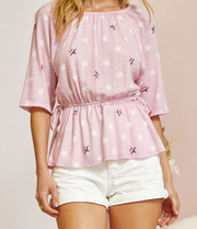 Andree by Unit Women's Americana Knit Top Blouse