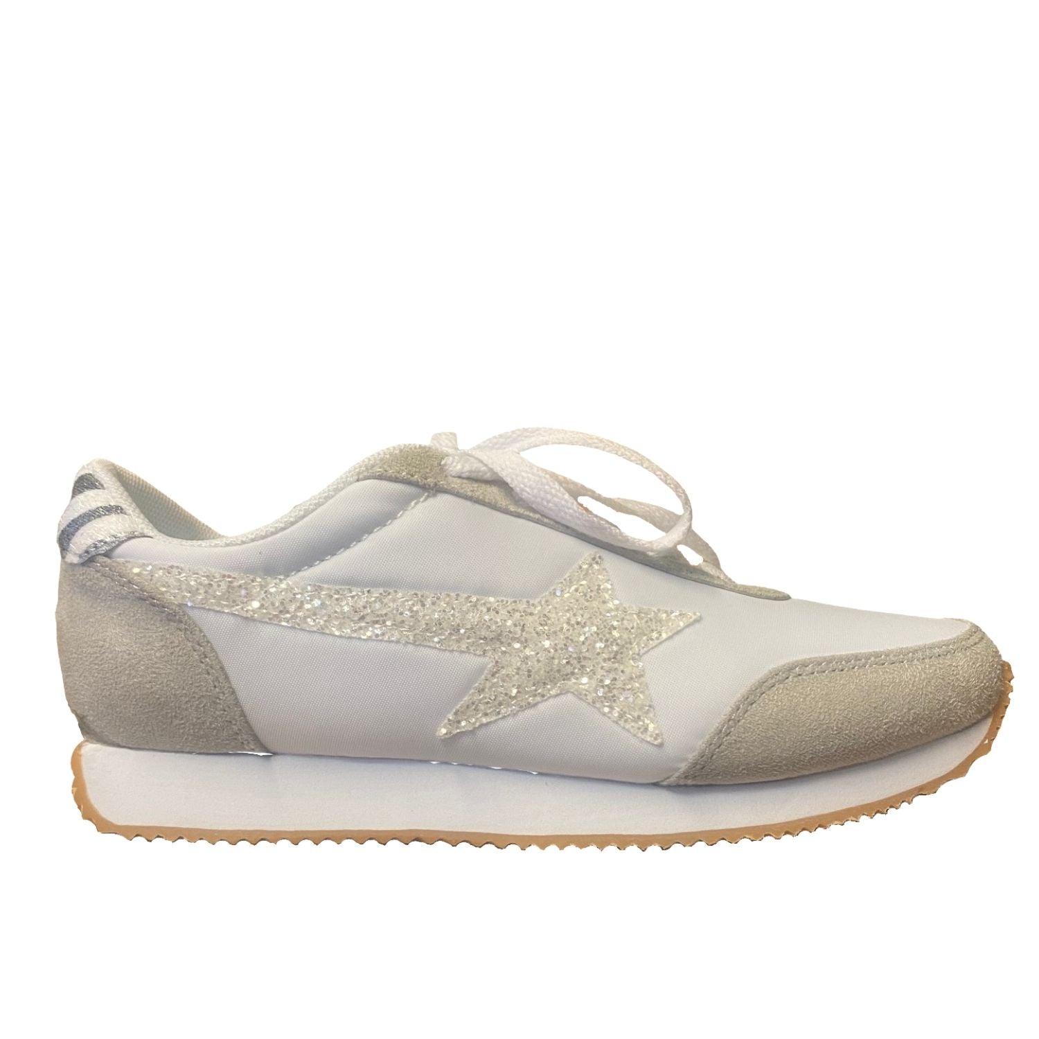 Gypsy Jazz Very G Womens Vintage Glitter Star Lace Up Slip On Fashion Sneaker