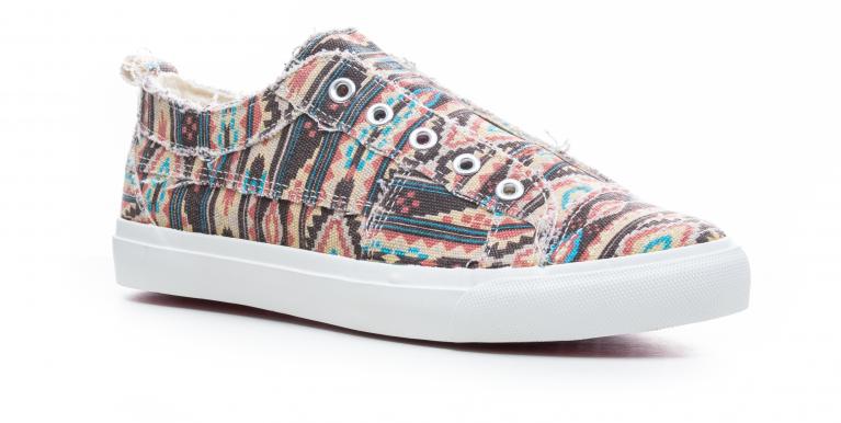 Corkys Womens Babalu Casual Slip On Fashion Sneaker (10, Pink Aztec)