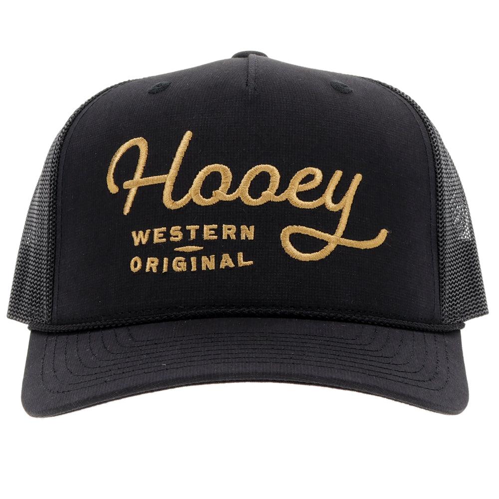 Hooey Mens "OG" Black With Gold Stitching Trucker Hat