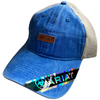 Ariat BaseBall Cap Adjustable Mesh Hat (Blue and Beige, One Size)
