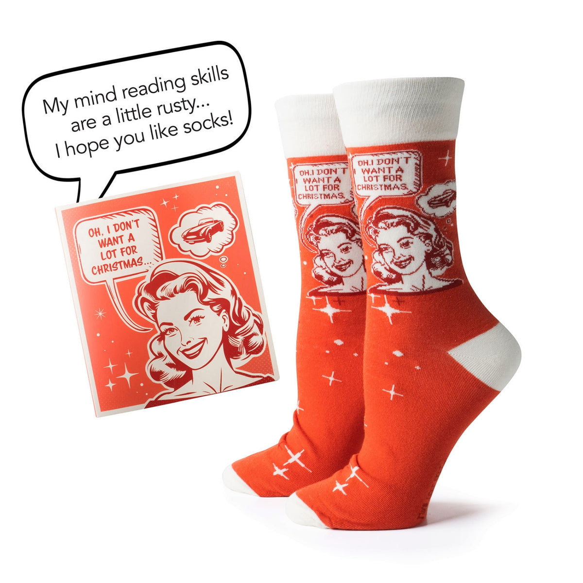 Two Left Feet Holiday Gift Card & Christmas Sock Set