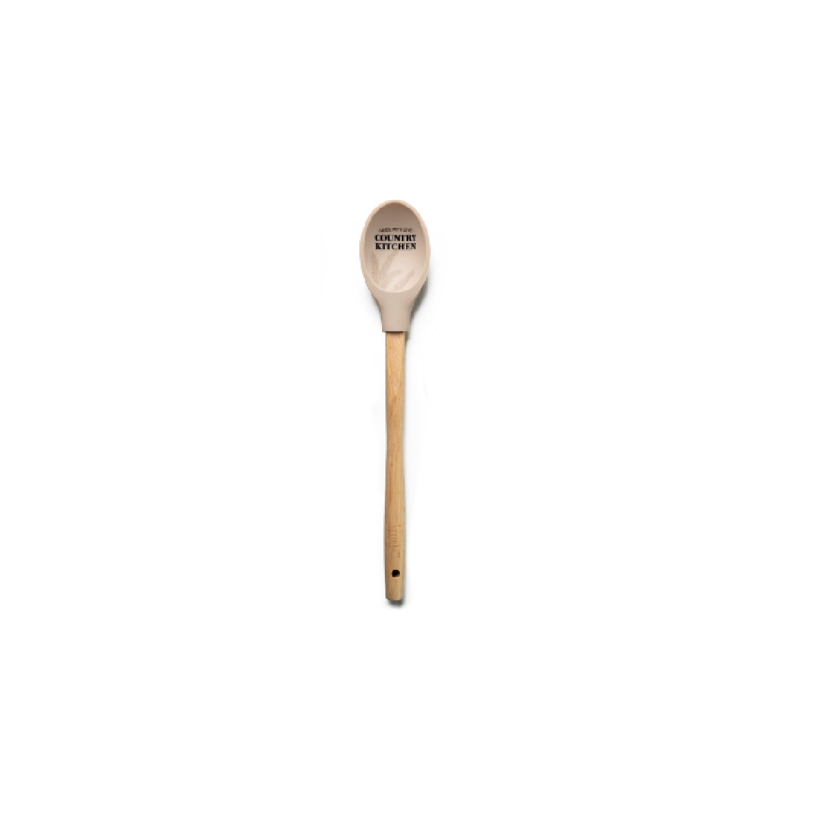 Krumbs Kitchen Farmhouse Spoon, Silicone Spoon with Wood Handle