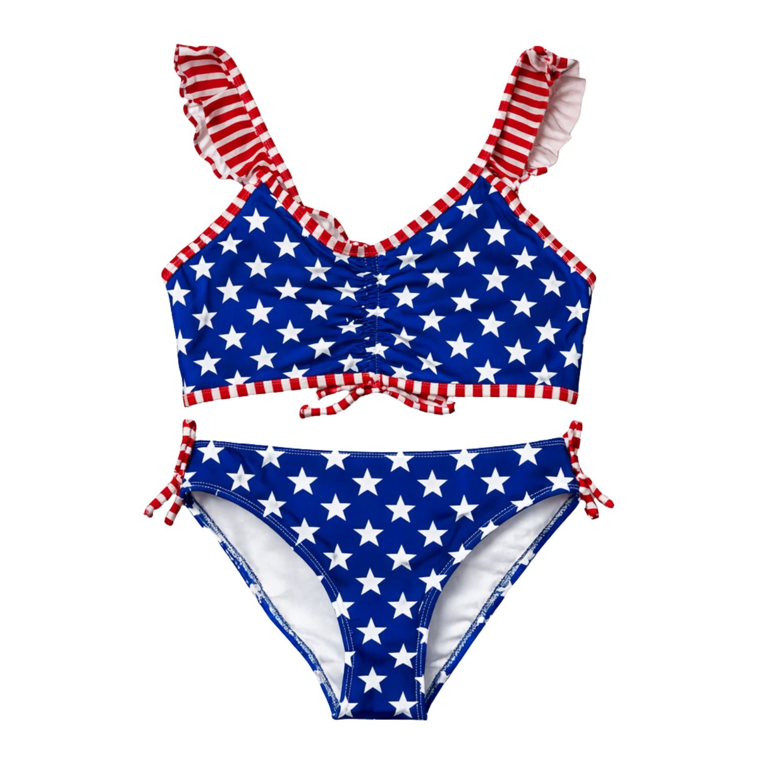 Heat Swimwear Girls American Flag 2 Piece Bikini Swimsuit