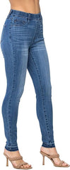 Judy Blue Womens Release Hem Pull On Skinny Jeans