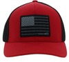 Hooey Mens "Liberty Roper" Flexfit Water & Sweat Resistant Hat Cap, Red/Black