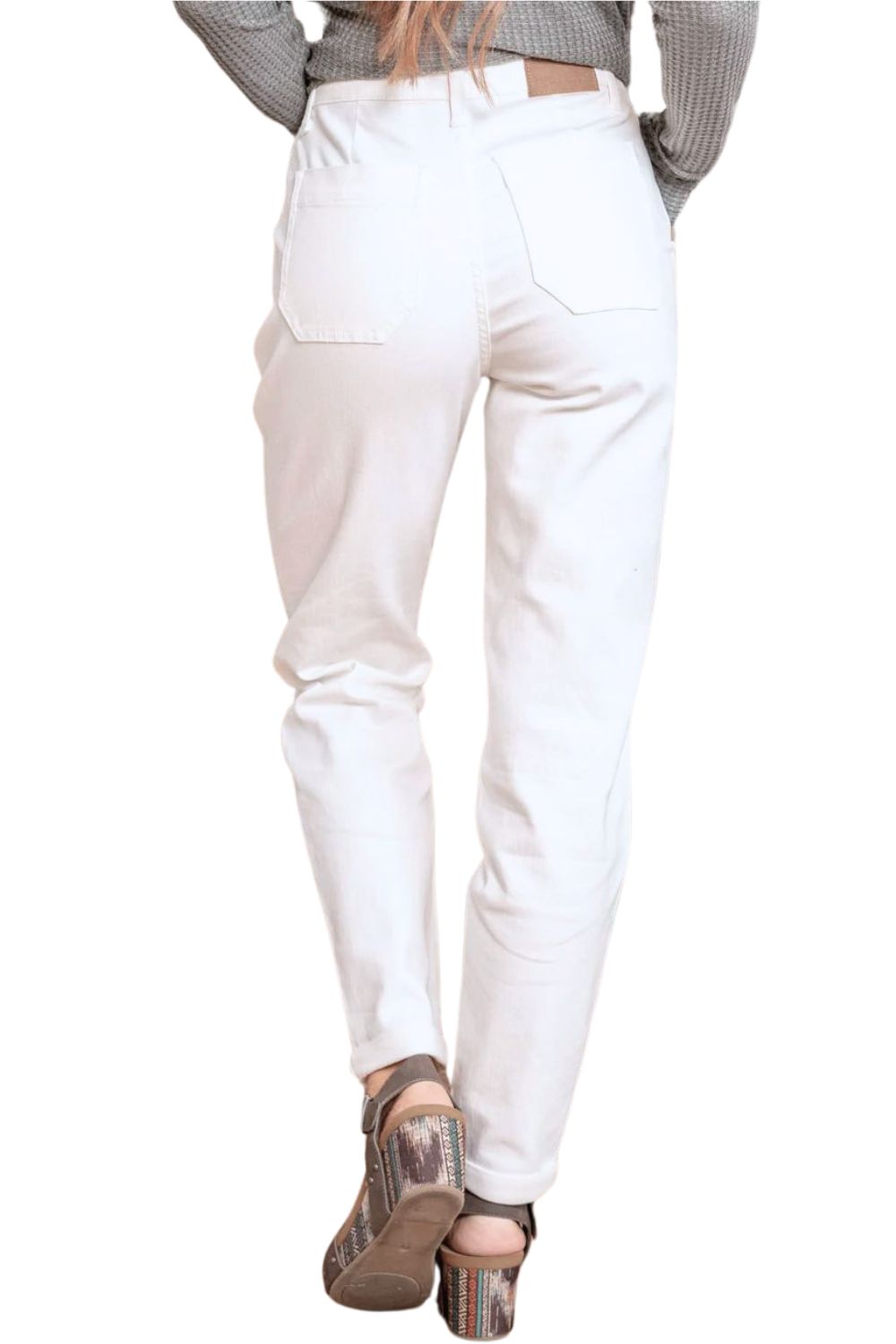 Judy Blue Womens High Waist Double Roll Cuff Jogger Jeans