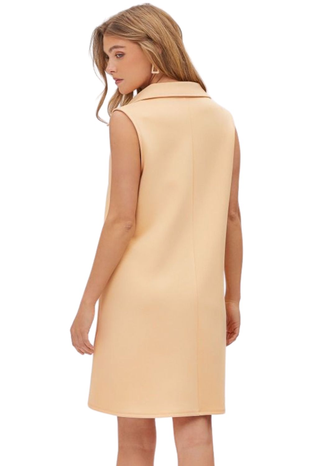 Dear Scarlett Womens Cruise Sleeveless Travel Dress, Apricot Ice